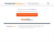 Tablet Screenshot of presidentialdomains.com